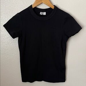 Uniqlo U 100% cotton basic black tee S
